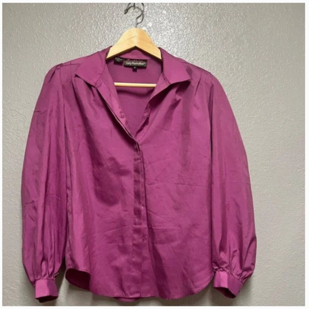 Lady Manhattan, purple Blouse, size 8
